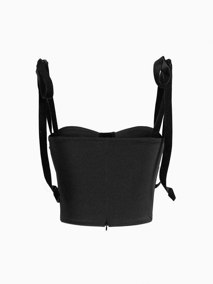 Yana - Top corset en mesh noir stylé pour femmes