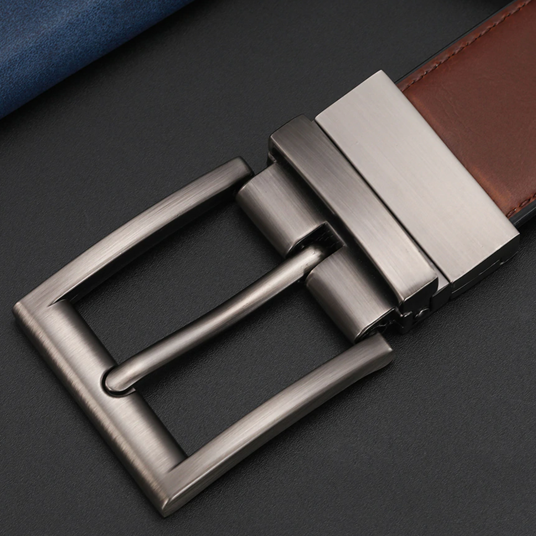 Stylish classic leather belt for men - James Edition
