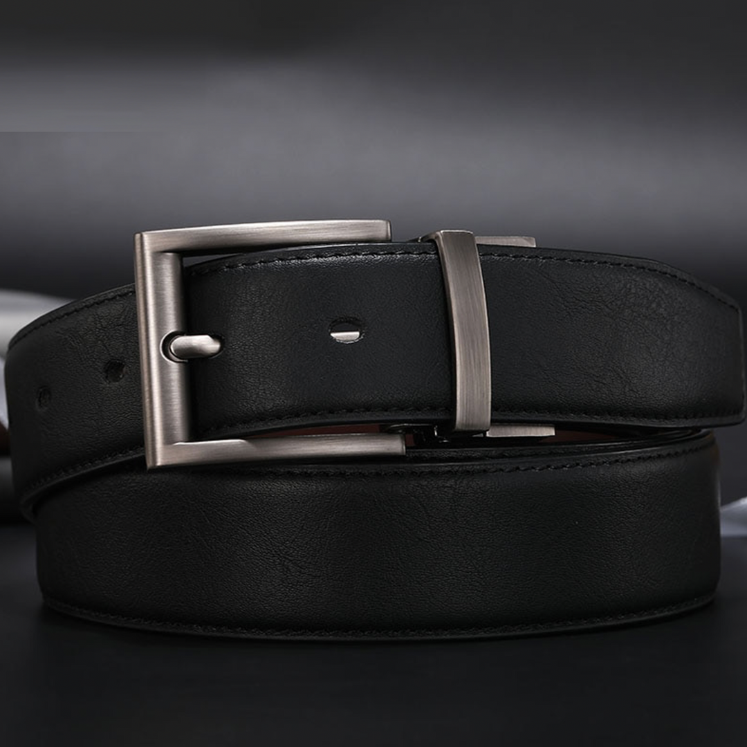Stylish classic leather belt for men - James Edition