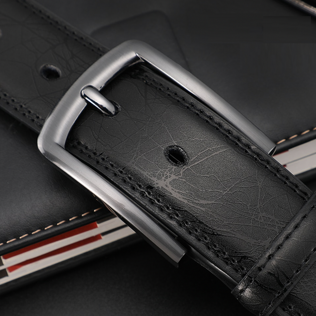 Ceinture en cuir Ethan élégante pour hommes