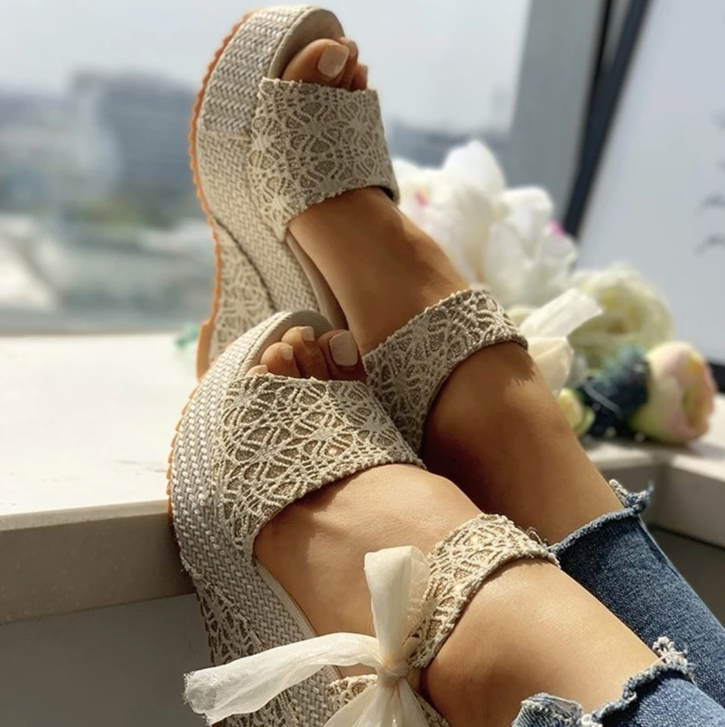 Lola - Elegant wedge heel sandals for women with exceptional comfort and great details