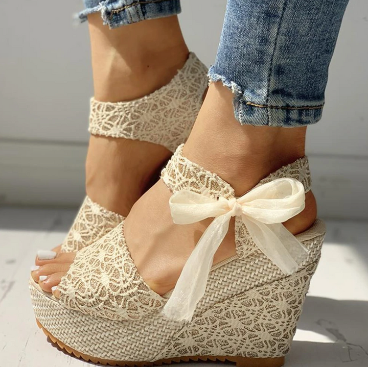 Lola - Elegant wedge heel sandals for women with exceptional comfort and great details