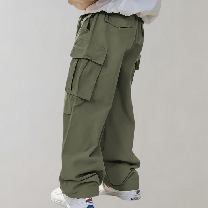Asger - Pantalon cargo homme stylé à jambe droite