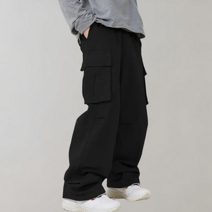 Asger - Pantalon cargo homme stylé à jambe droite
