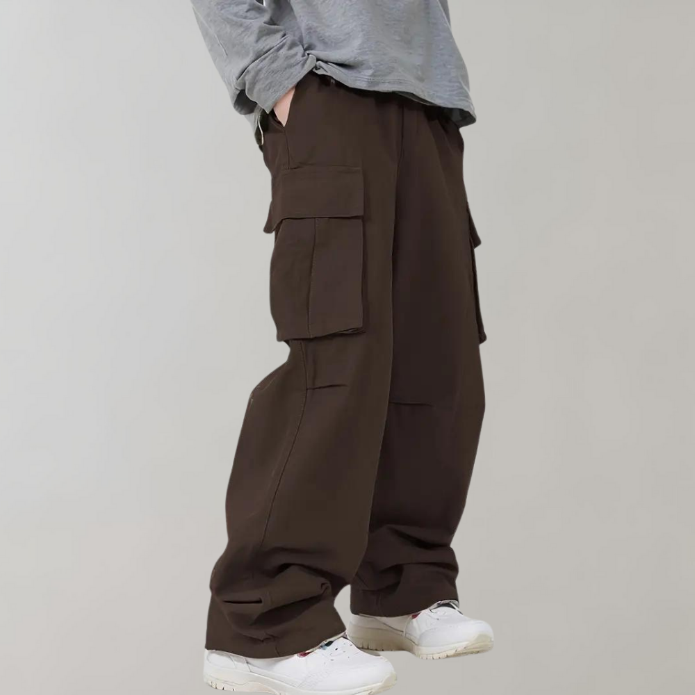 Asger - Pantalon cargo homme stylé à jambe droite