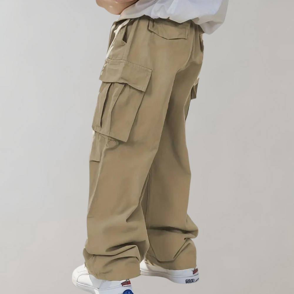 Asger - Pantalon cargo homme stylé à jambe droite