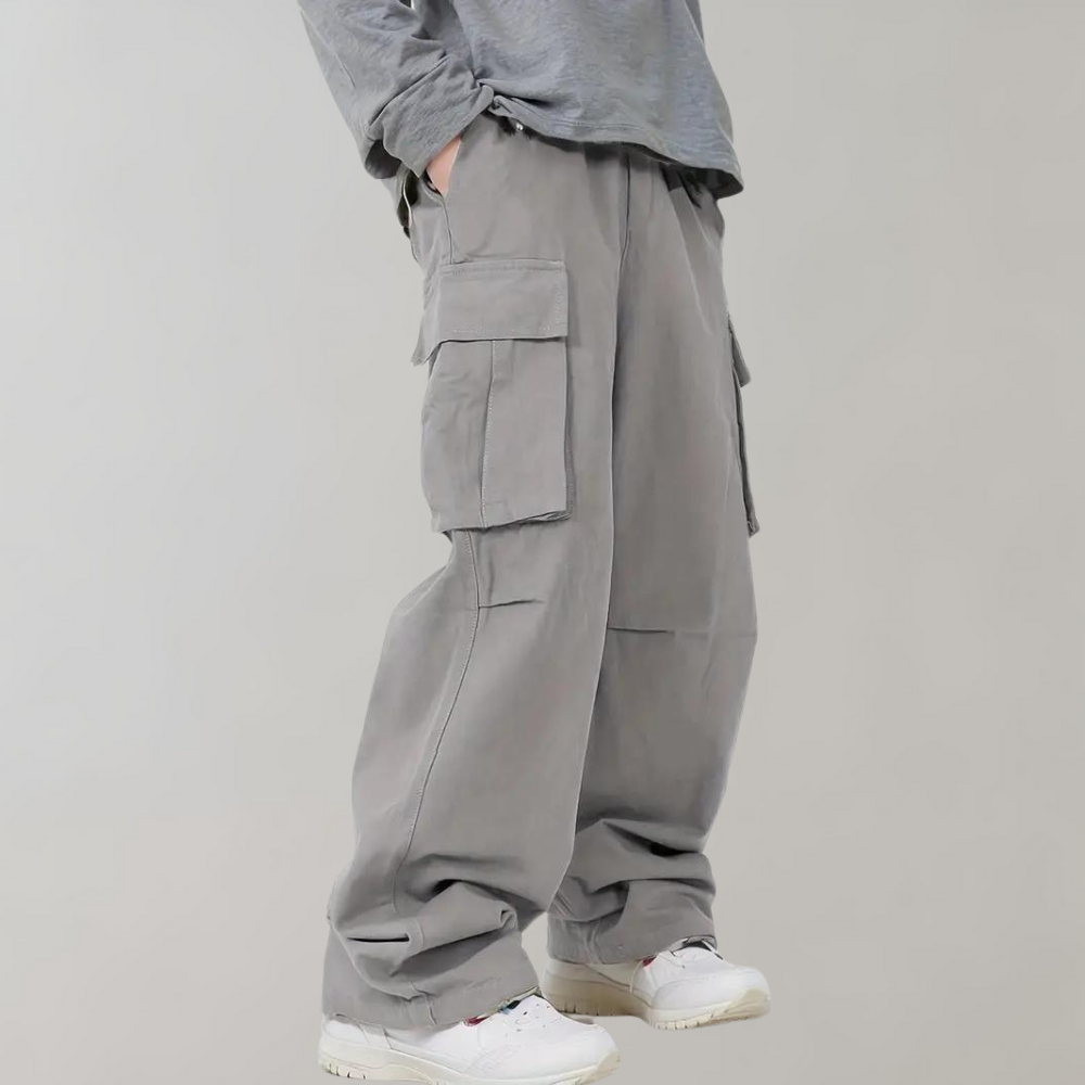 Asger - Pantalon cargo homme stylé à jambe droite