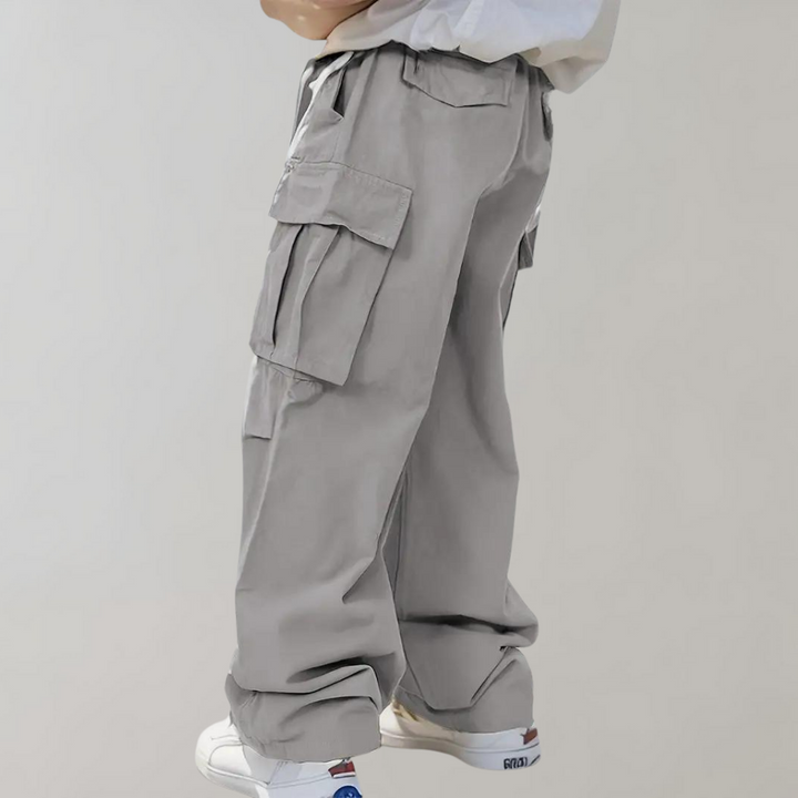 Asger - Pantalon cargo homme stylé à jambe droite