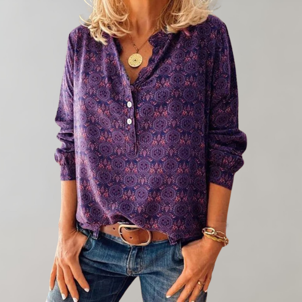Amalie - Retro-Inspired Women's Blouse