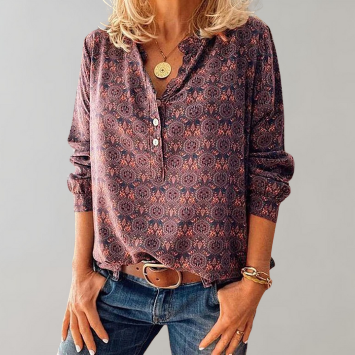 Amalie - Retro-Inspired Women's Blouse