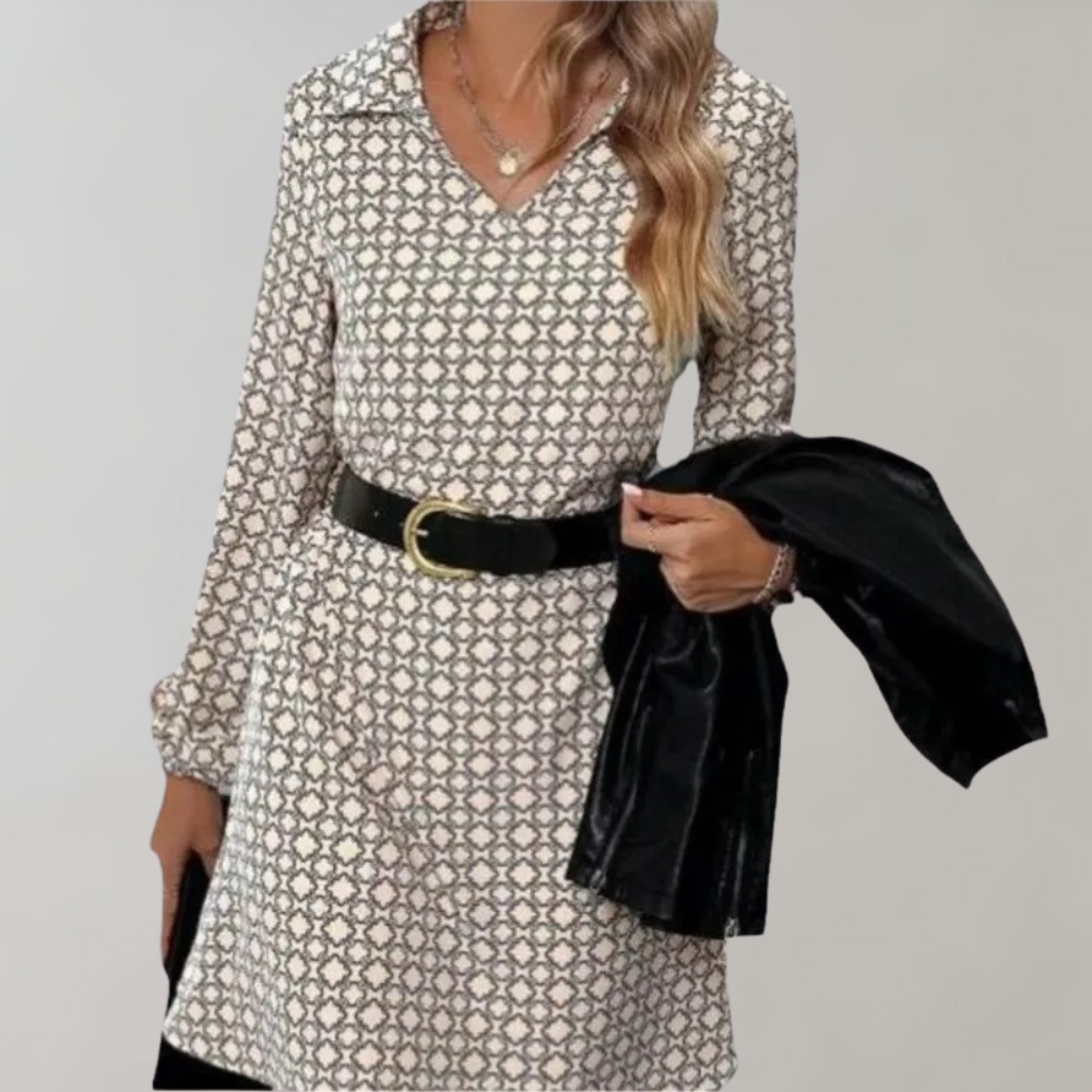Eira - Elegant long-sleeve women's dress