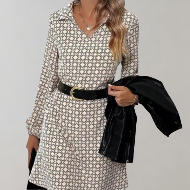 Eira - Elegant long-sleeve women's dress