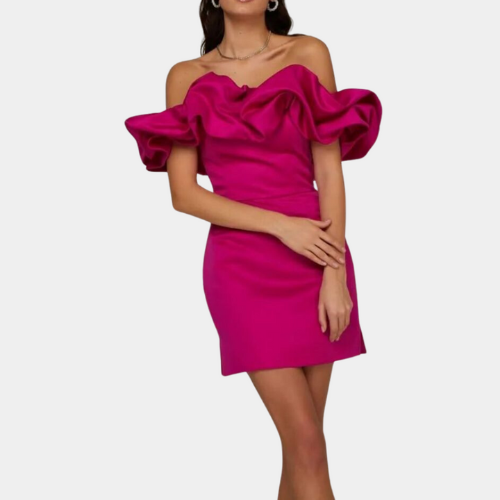 Elegantes Minikleid für Frauen mit verspielten Rüschen
