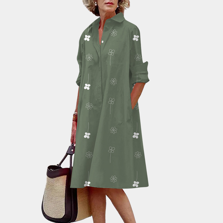 Anastasia - Stylish women's shirt dress for a chic look