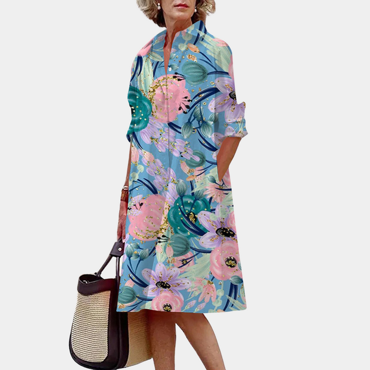 Anastasia - Stylish women's shirt dress for a chic look