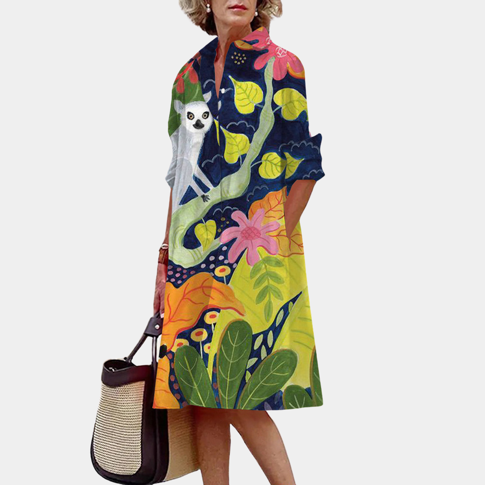 Anastasia - Stylish women's shirt dress for a chic look
