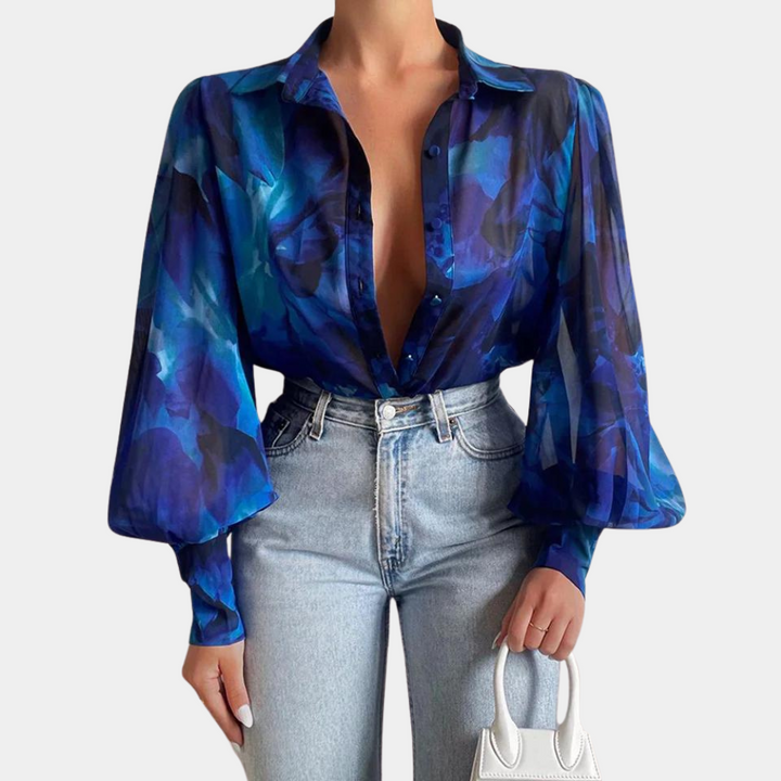 Bertha - Elegante Damenbluse mit langen Ärmeln für einen zeitlosen Look