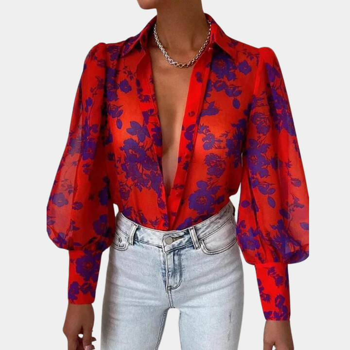 Bertha - Elegante Damenbluse mit langen Ärmeln für einen zeitlosen Look