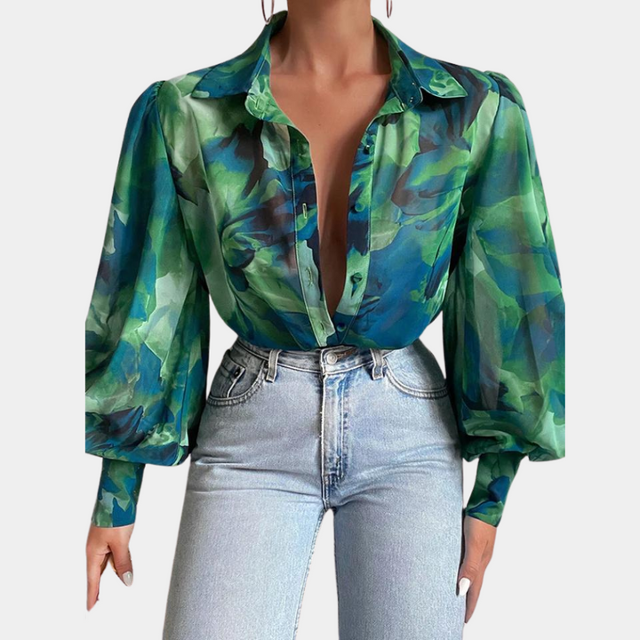 Bertha - Elegante Damenbluse mit langen Ärmeln für einen zeitlosen Look