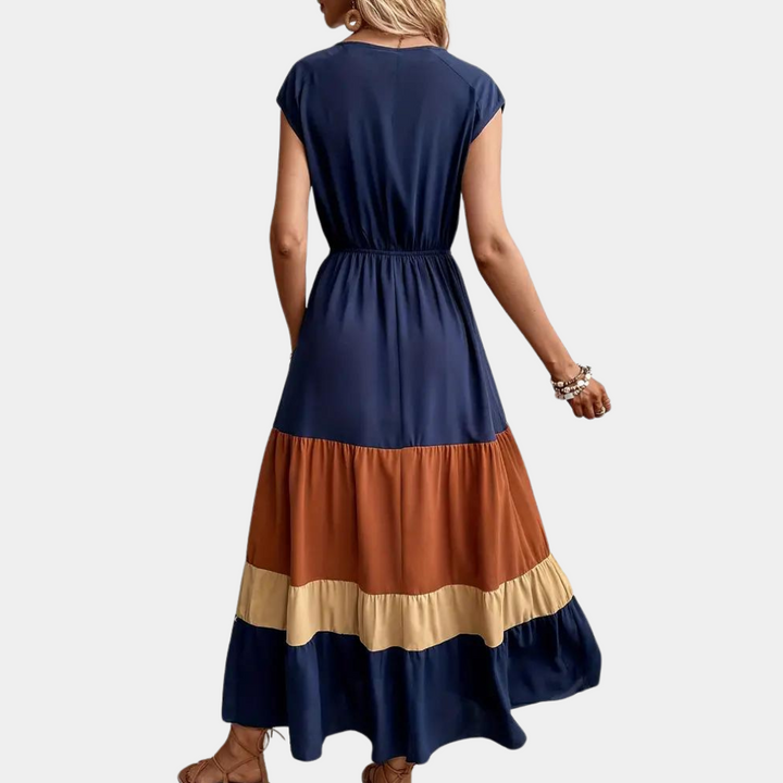 Stylish V-neck casual women's dress for any occasion