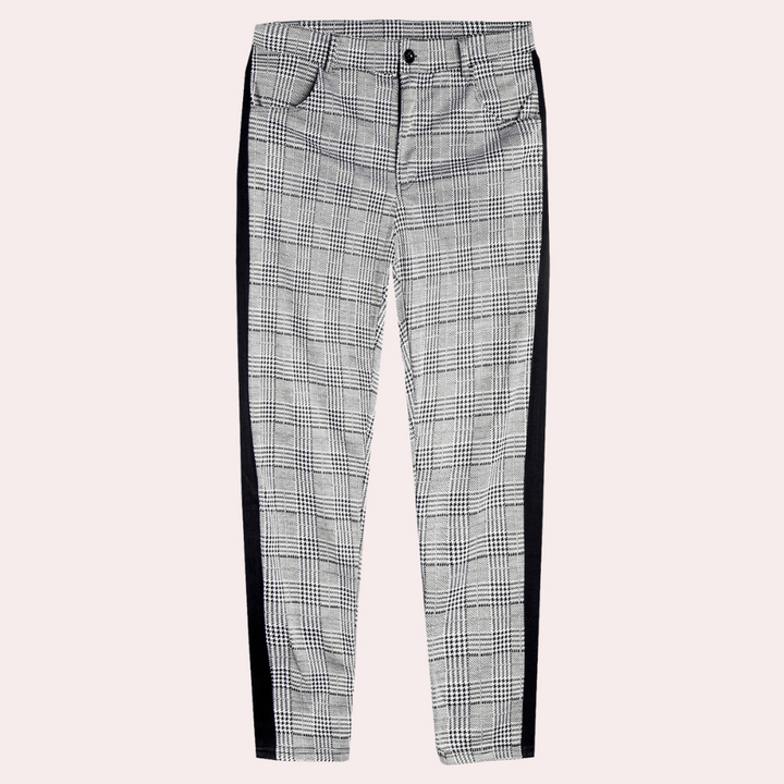 Anton - Vintage-Inspired Plaid Skinny-Fit Pants for Men