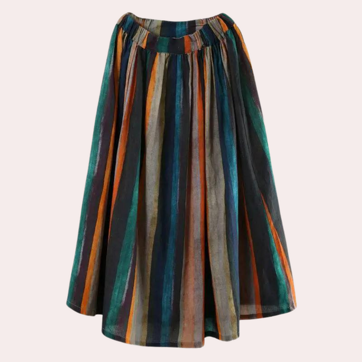 Stylischer gestreifter Damenrock im Retro-Look für einen trendigen Look