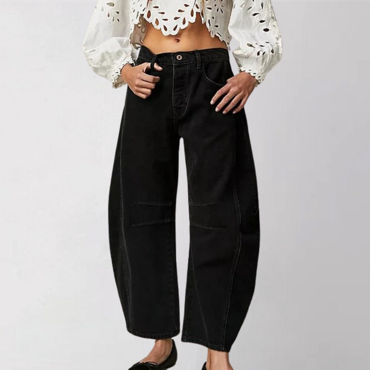 Stylish Wide Cropped Jeans for Women