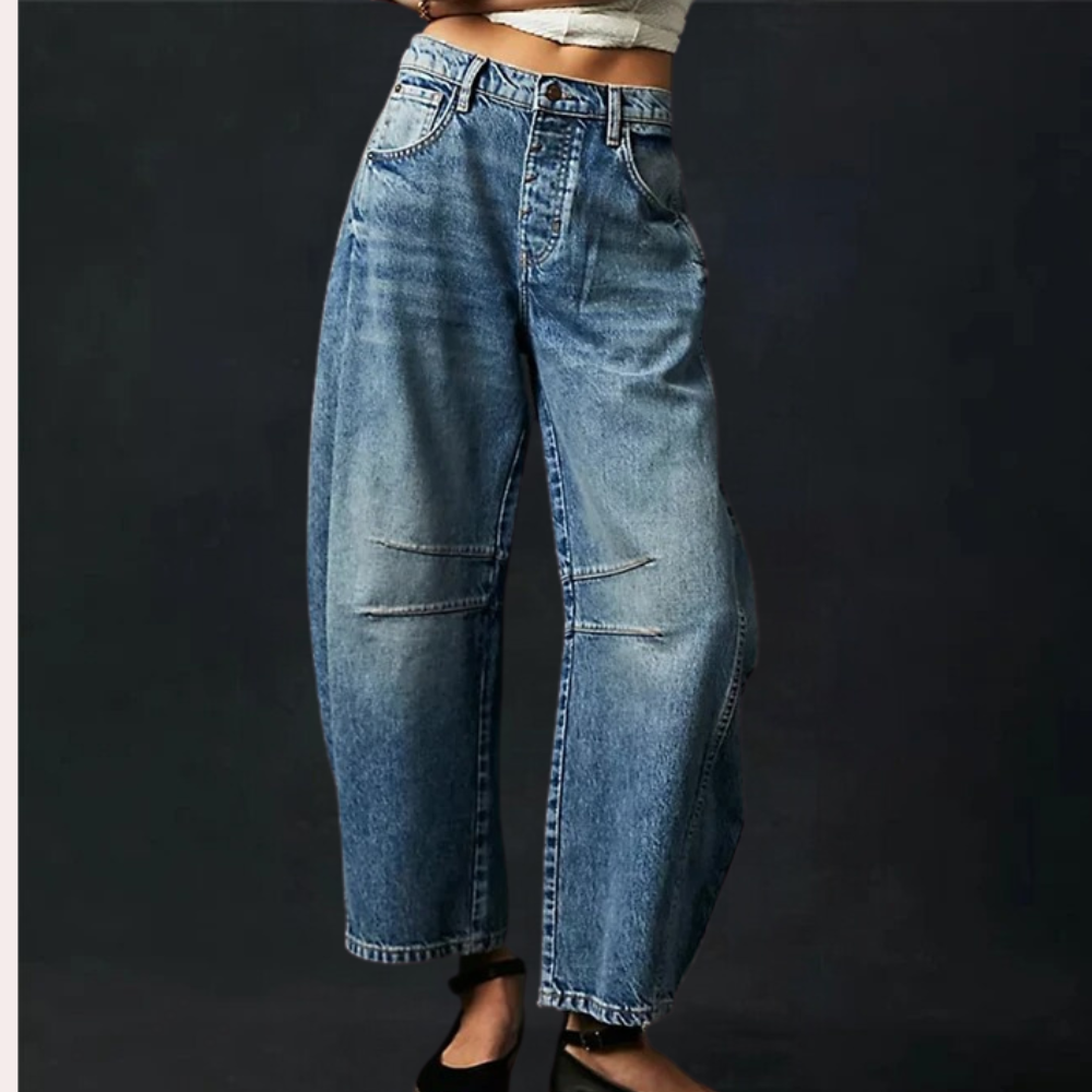 Stylish Wide Cropped Jeans for Women