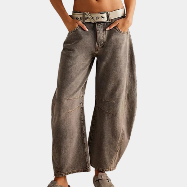 Stylish Wide Cropped Jeans for Women