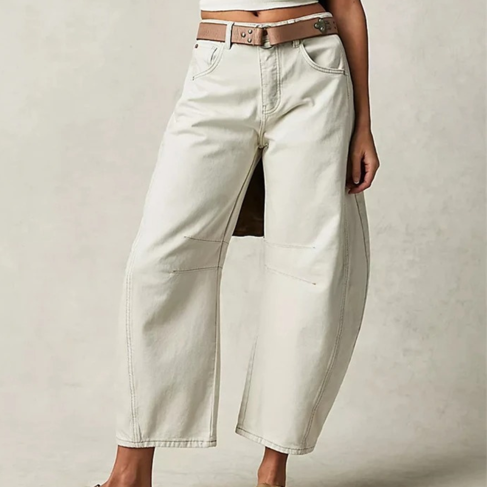 Stylish Wide Cropped Jeans for Women