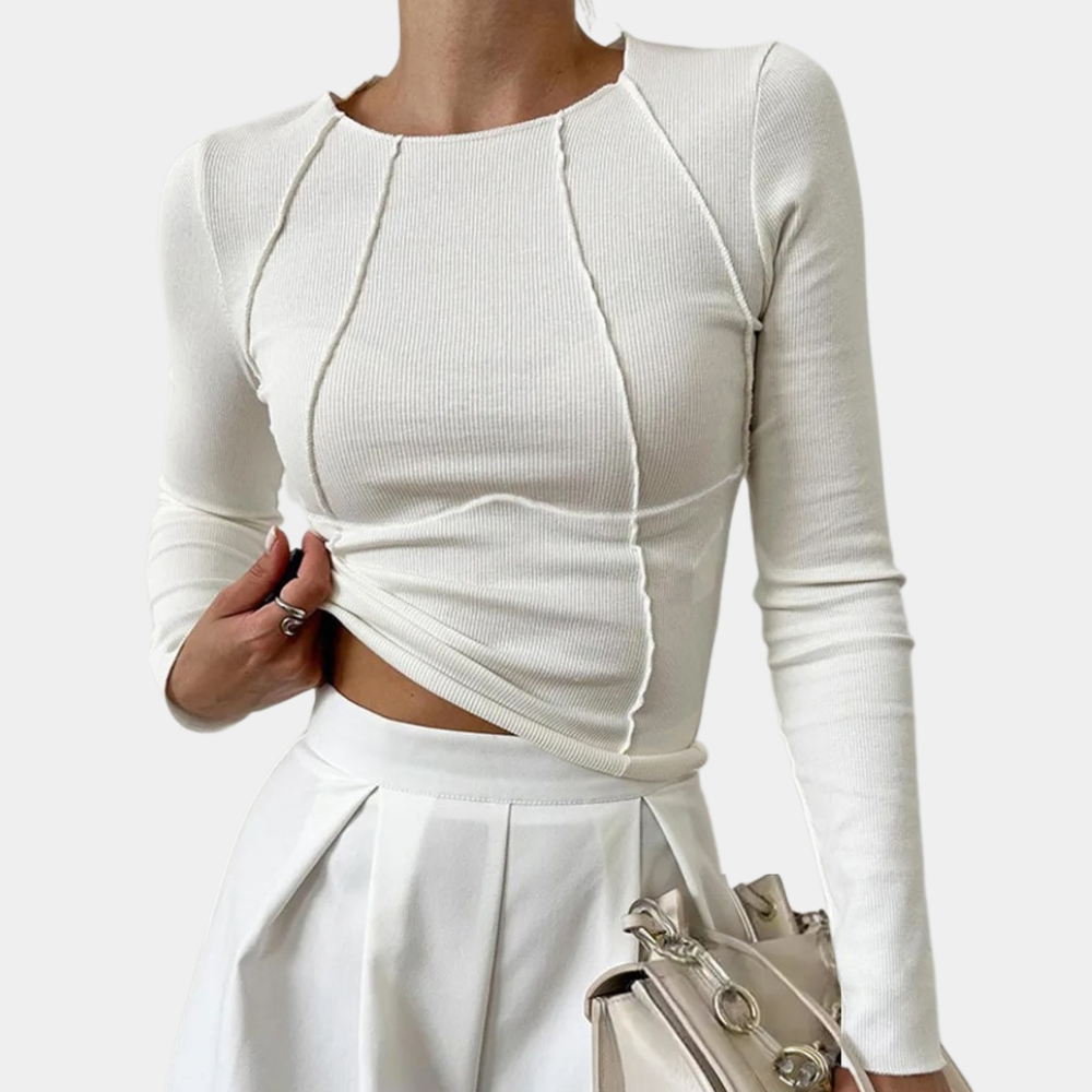 Stylisches Langarm-Top für Frauen - schlicht und elegant
