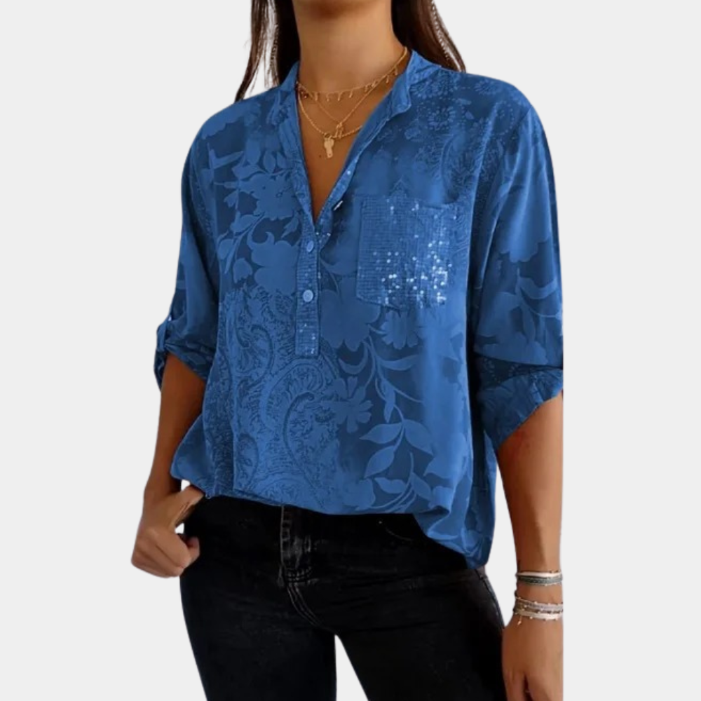 Edith - Women's Blouse with Adjustable Sleeves for a Perfect Fit!