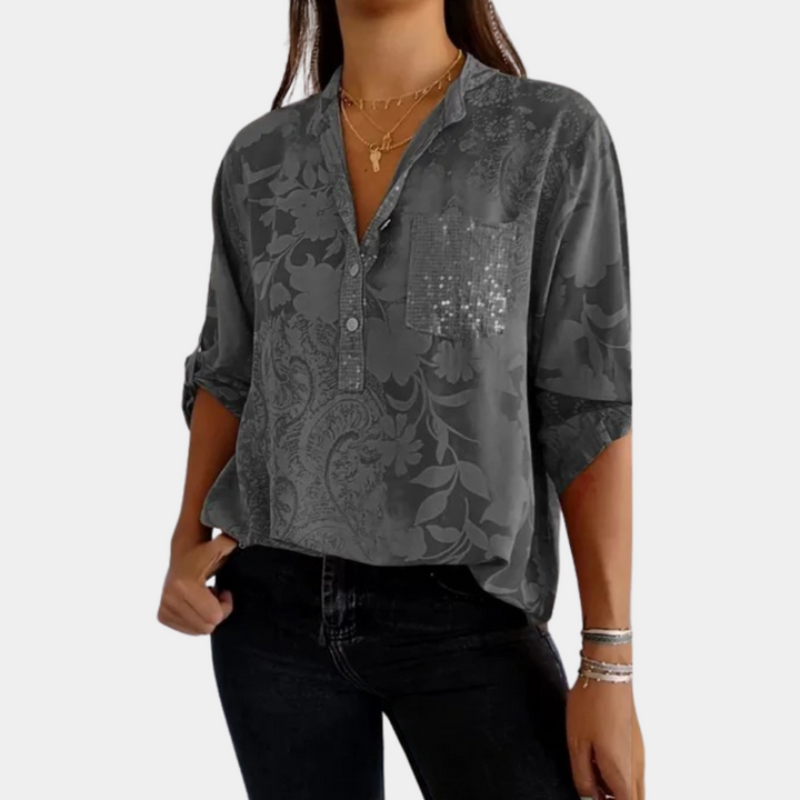 Edith - Women's Blouse with Adjustable Sleeves for a Perfect Fit!