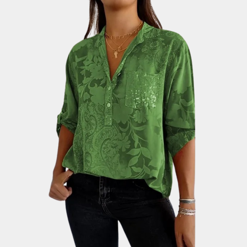 Edith - Women's Blouse with Adjustable Sleeves for a Perfect Fit!