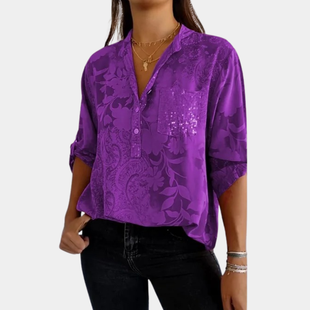 Edith - Women's Blouse with Adjustable Sleeves for a Perfect Fit!