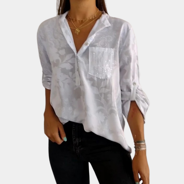 Edith - Women's Blouse with Adjustable Sleeves for a Perfect Fit!