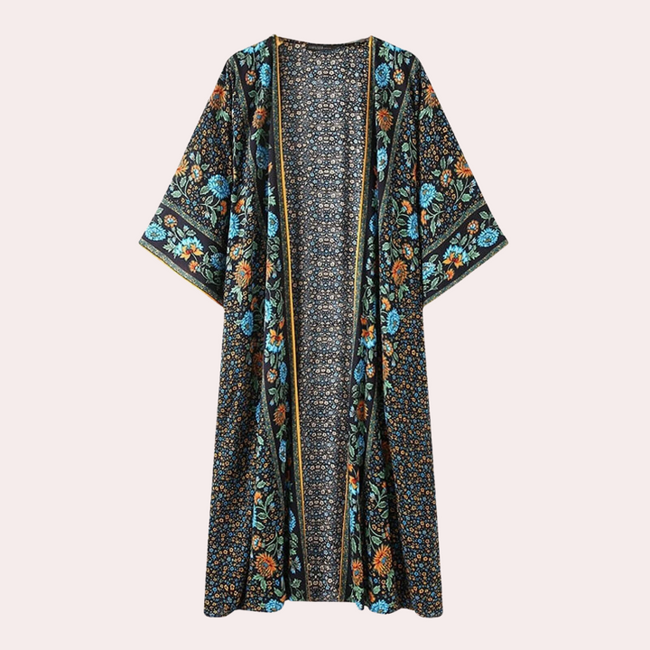 Courtney - Bohemian Blossom Elegance Langarm-Strickjacke