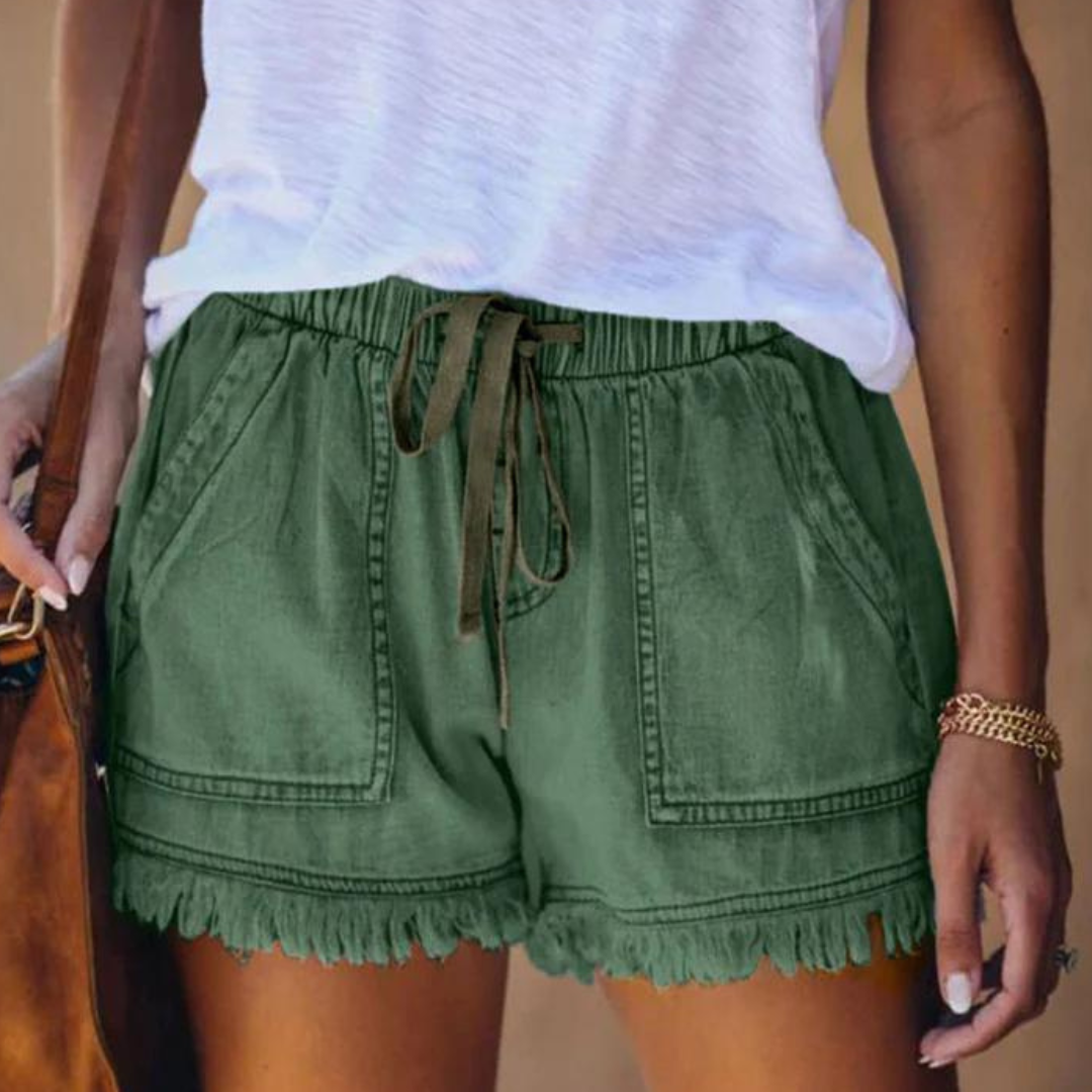 Delfine - Shorts élégants et confortables pour femmes avec poches latérales pratiques
