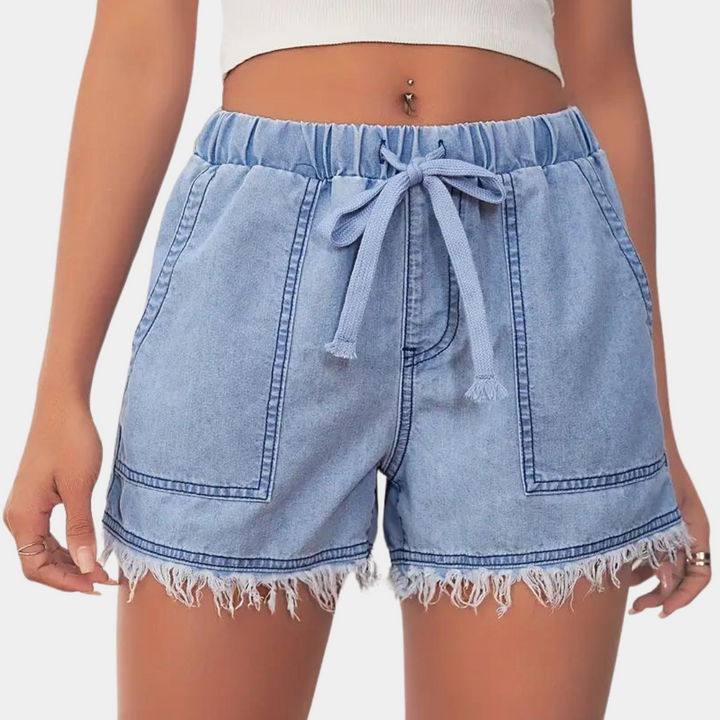 Shorts élégants pour femmes avec ourlet golf et cordon de serrage confortable de Rosalba