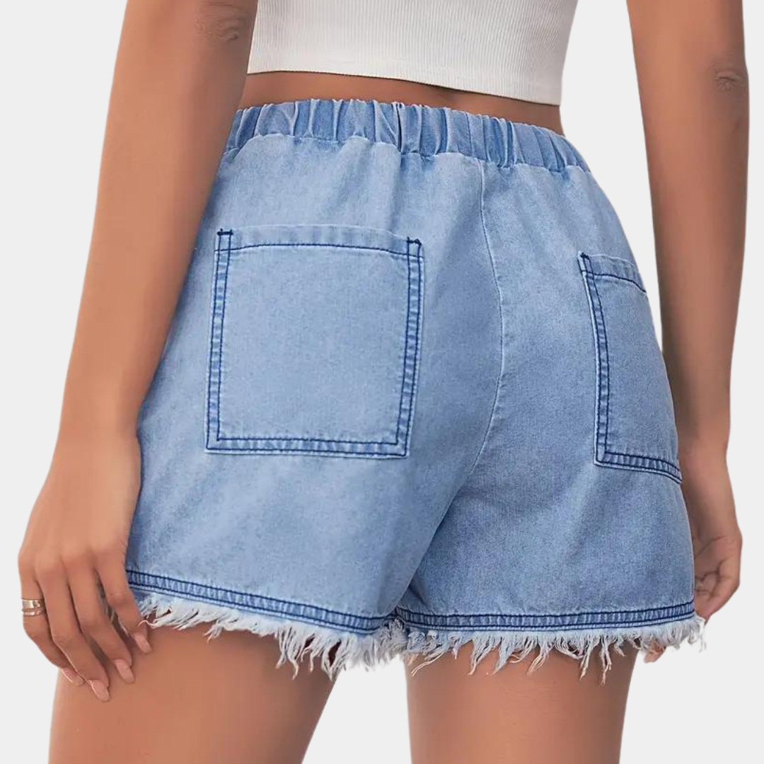 Shorts élégants pour femmes avec ourlet golf et cordon de serrage confortable de Rosalba