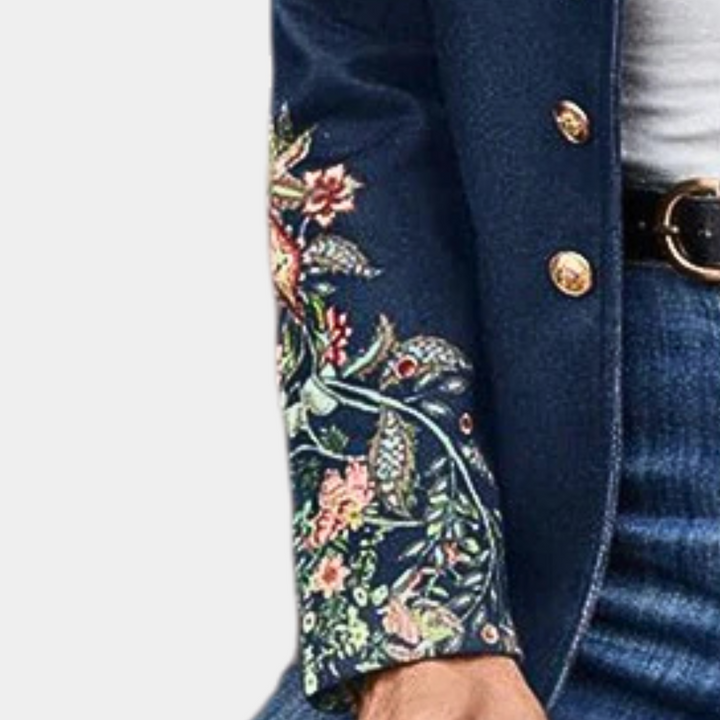 Iona - Stylish Women's Blazer with a Charming Floral Print