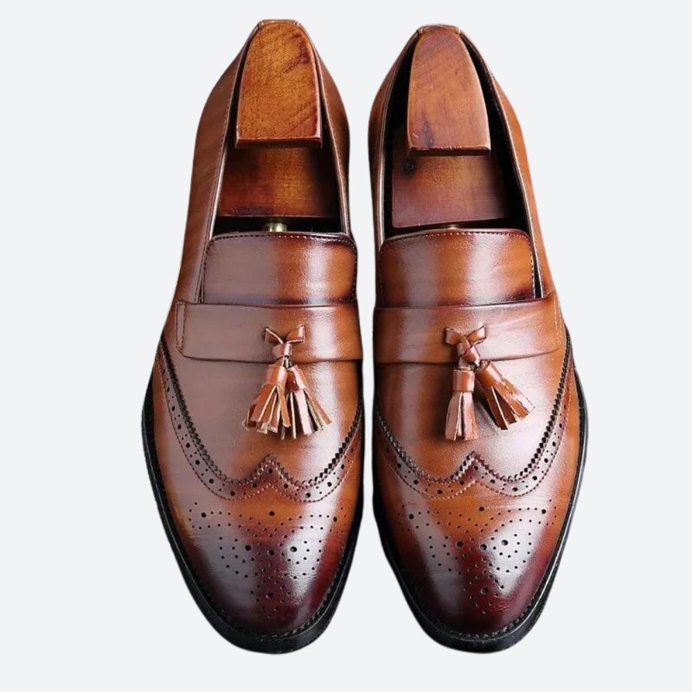 Stylish Orthopedic Men's Shoes with Elegant Tassels - Frane