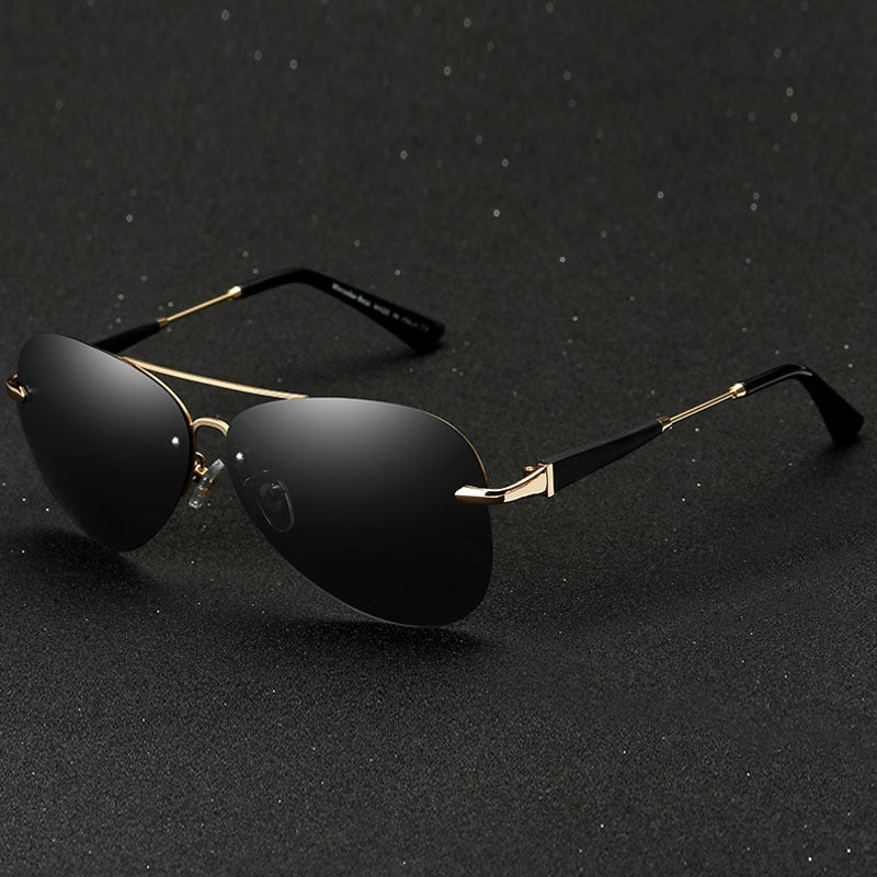 Alec - Lunettes de soleil aviateur polarisées noires stylées pour hommes