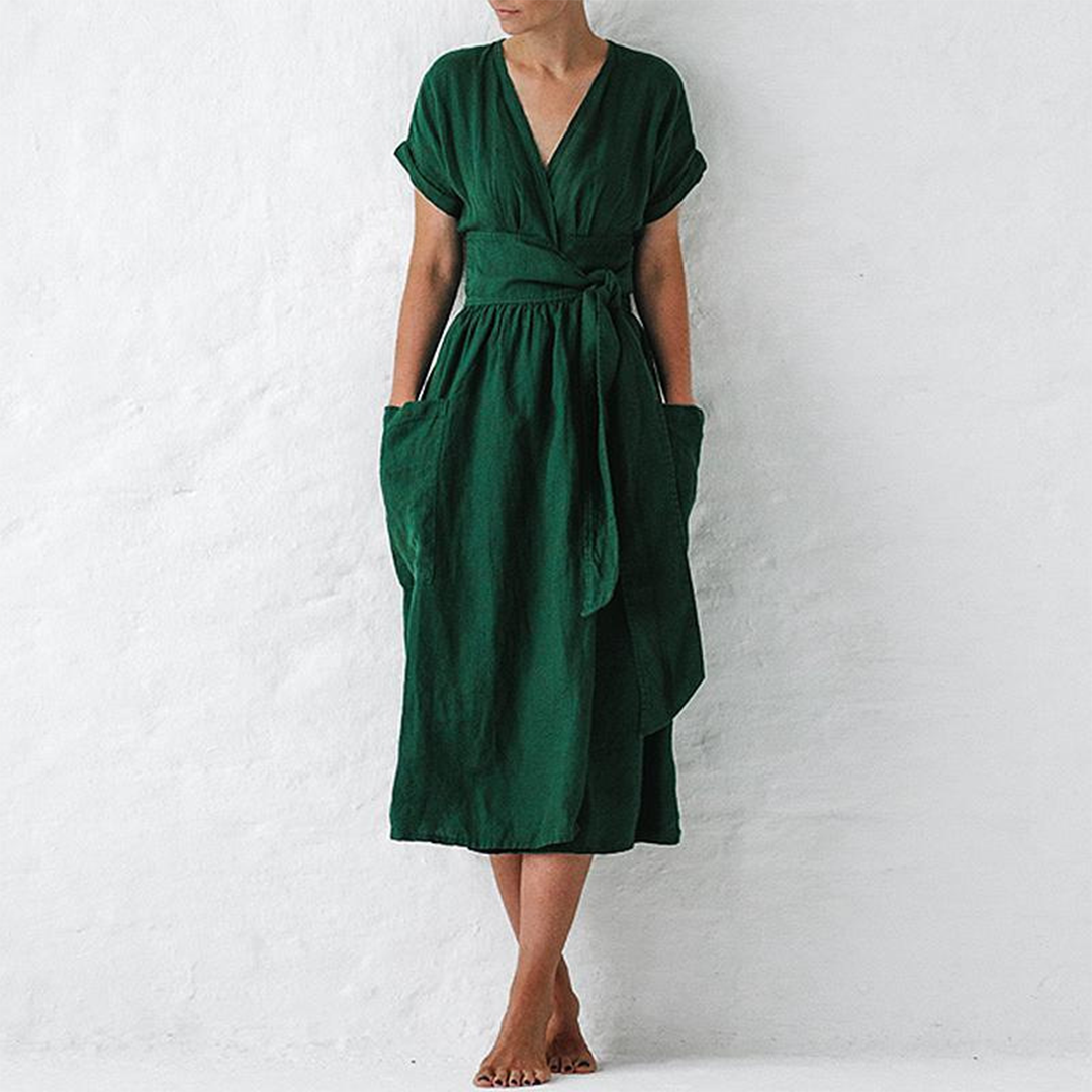 AVAH - Robe décontractée tendance avec décolleté en V
