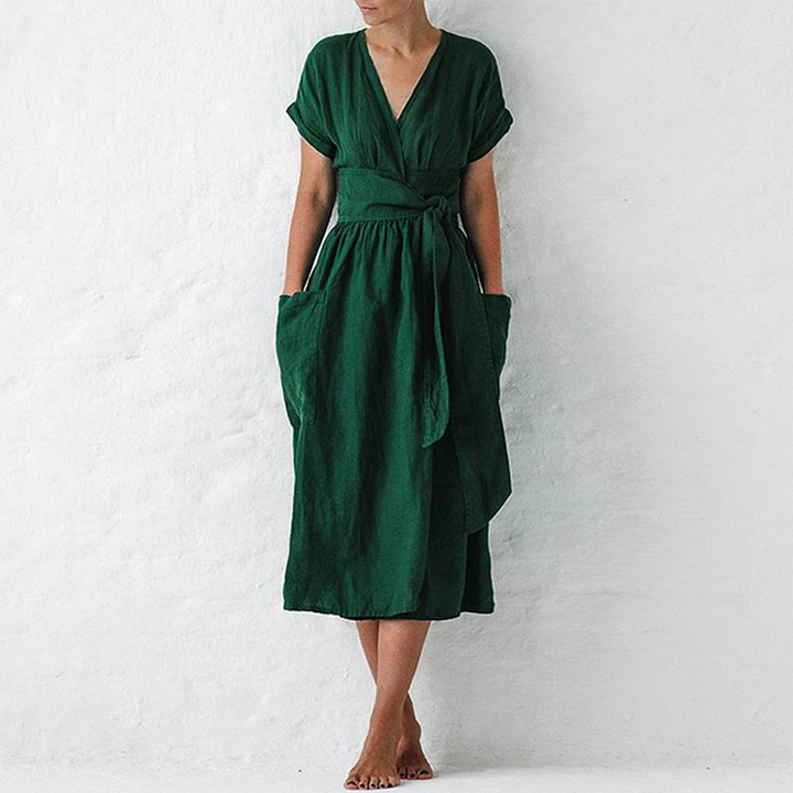 AVAH - Robe décontractée tendance avec décolleté en V