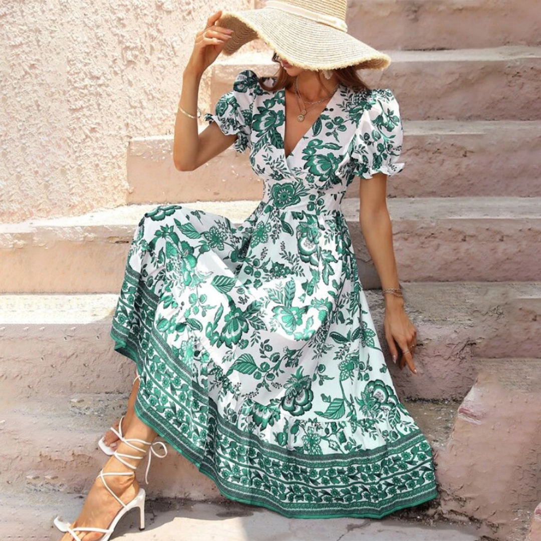 ALIANA - Stylish floral dress for a sophisticated look