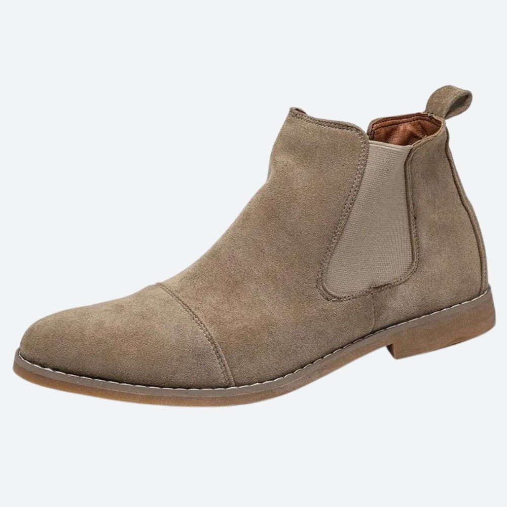 Chaussures Helmut élégantes pour hommes : bottines Chelsea classiques en daim