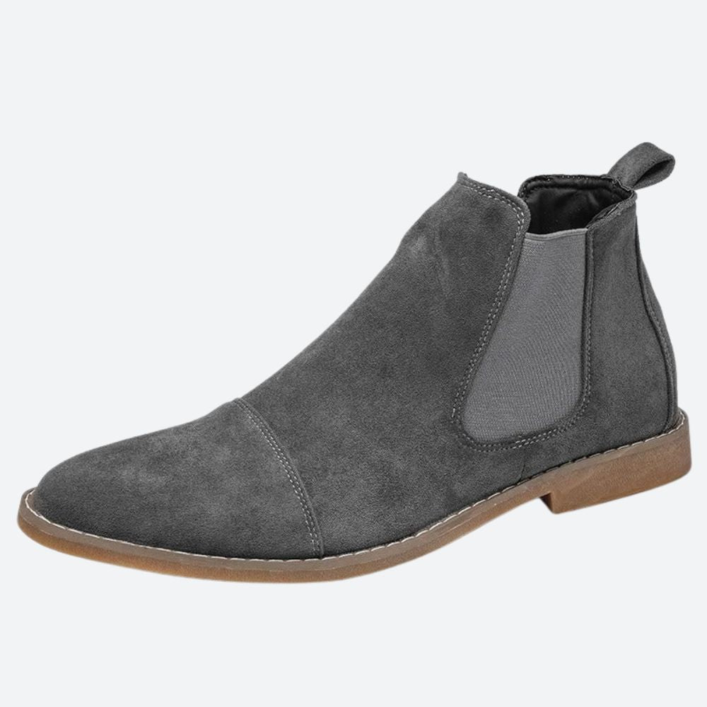 Chaussures Helmut élégantes pour hommes : bottines Chelsea classiques en daim