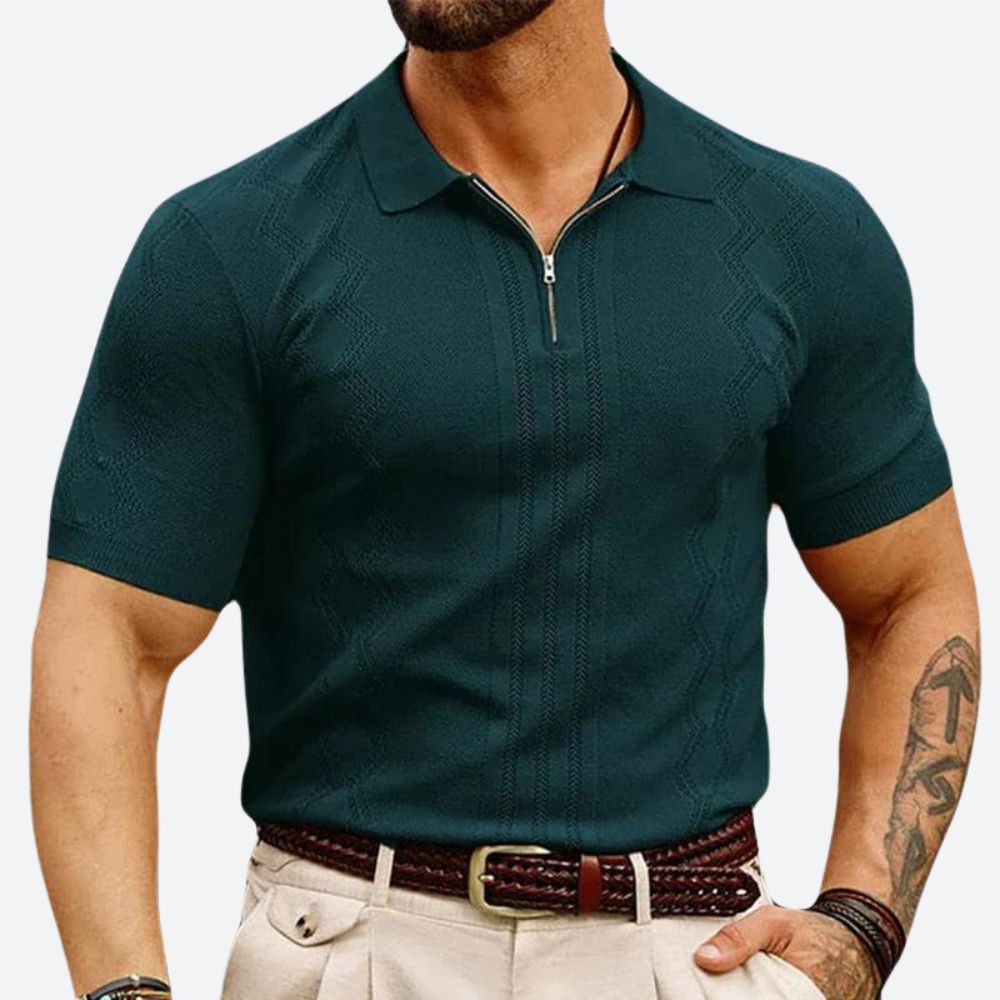 Stilvolles Poloshirt mit Reißverschluss - Hendrix