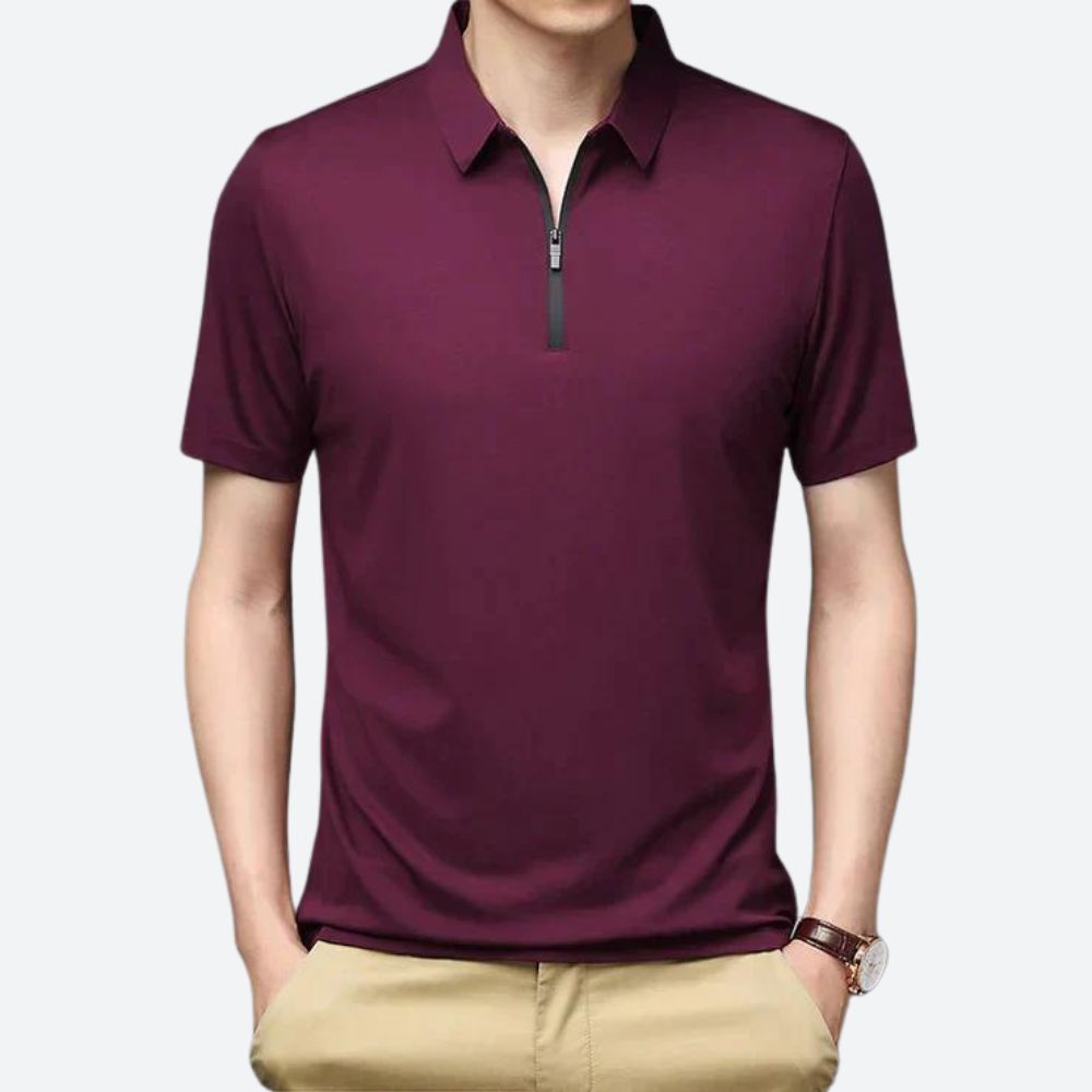 Stilvolles Herren-Poloshirt aus Seide - Justin